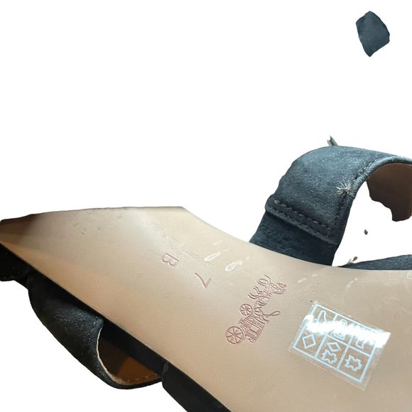 Coach Black Suede Platform Ankle Strap 4.5 Inch Heels Size 7 - Picture 10 of 10